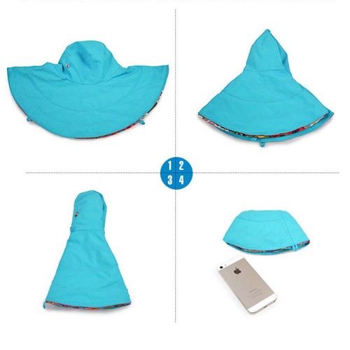 Para mujeres Plegable Floppy Reversible Viaje Playa Parasol Sombrero Ala Ancha UPF 5... - Imagen 9 de 9