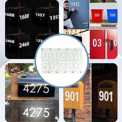 3Pcs License Plate 0-9 Number Reflective Invisible Digital Sticker₪ - Picture 8 of 18