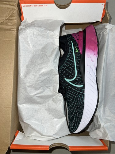 Nike React Infinity Run Flyknit 3 schwarz/pink Damen Laufen DD3024 003 Größe 7,5 - Bild 1 von 9