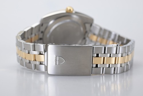 Reloj Tudor Clásico Fecha 21013 Esfera Diamante Negro Oro 18k y Acero 38mm + Tarjeta - Imagen 6 de 11
