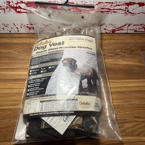 Cabela's Dog Vest Size XL Deluxe Chest Protector Flotation New Ships