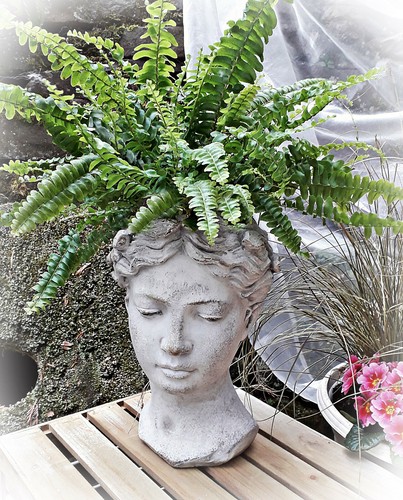 ❀ Pflanztopf Frauenkopf Antike Übertopf Büste 27cm Venus Kopf Vintage Frau #GW - Bild 4 von 7