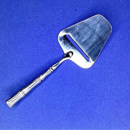 Cheese Slicer Plainer Bamboo Design Handle Stainless Japan 8" Vintage - Picture 2 of 9