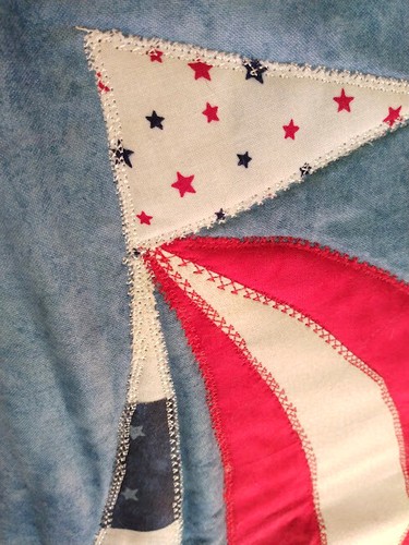 Signed Handmade Sailboat Nautical Quilt Baby Crib Blanket Patchwork 41.5 x 34.5" - Picture 2 of 7
