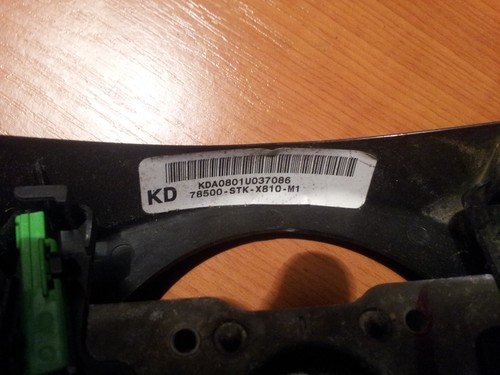 2007-2012 ACURA RDX STEERING WHEEL BLACK BLACK LEATHER 78500-STK-X810-M1 - Picture 5 of 5