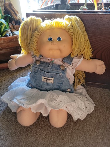 Hermosa muñeca vintage rubia ojos azules repollo parche 1985 Maribelle Lee - Imagen 7 de 7