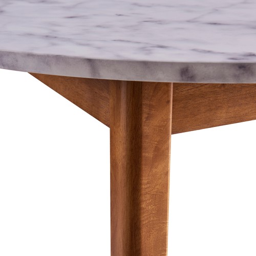 Teamson Home Ashton Round Shape Dining Table Desk With Storage With Faux Marble - Picture 9 of 9