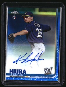 2019 Topps Chrome Keston Hiura Auto Blue Refractor RC #119/150