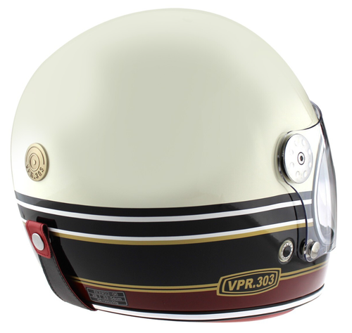 VIPER F656 RETRO VINTAGE 70s STYLE FIBREGLASS FULL FACE MOTORCYCLE ECE HELMET - Picture 61 of 63