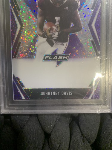 Quartney Davis 2020 Leaf #1/1 Flash Prismatic Purple Rookie Pre Production Proof - Picture 13 of 24