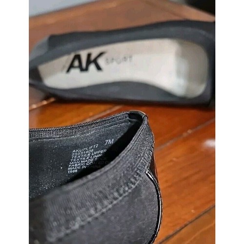 Anne Klein AK Sport Uplift2 Ballet Shoes Black Size 7M Classic Casual Buckle - Picture 7 of 7