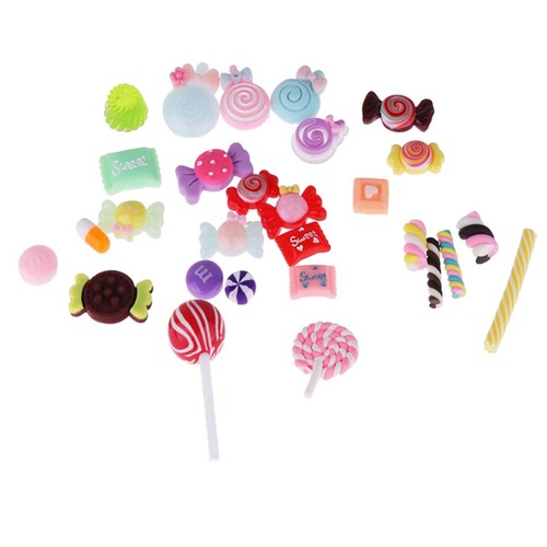 30Pcs/Pack Slime Beads Candy Flatbacks Resin Flat Back Scrapbooking Charms DIY - Picture 9 of 9