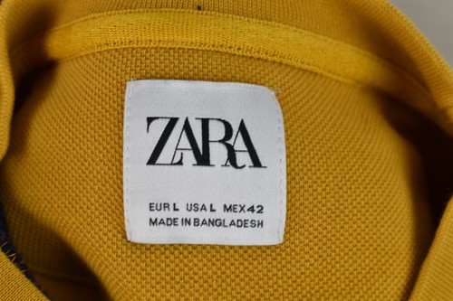 ZARA Blue Crewneck Jumper size Eur L Mens Pullover Outdoors Outerwear Cotton - Picture 3 of 4