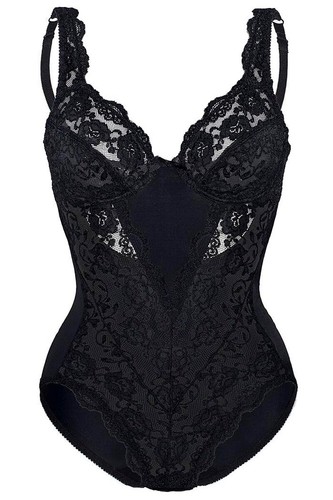 Sassa Classic Lace 904 Body mit Bügel Tüllspitze in Weiß oder Schwarz - Bild 4 von 5