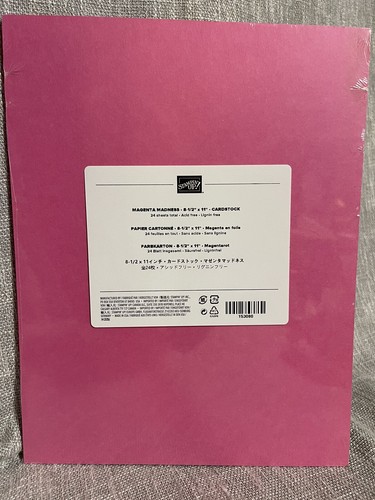 Stampin' Up! 8.5x11 Cardstock MAGENTA MADNESS Full Pack 24 Sheets