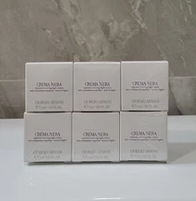6 x Giorgio Armani Crema Nera Supreme Reviving Light Cream 5 ml/0.16 oz SEALED. 
