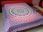 King Size Cotton Flat Bed Sheet Mandala Tapestry Bohemian Bedspread Wall Hanging