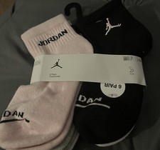 Jordan Cushioned Ankle Socks - GJ0458 - 6 Pair - Youth: 5Y-7Y / Womens: 6-10