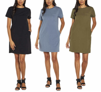 ladies dress with belt D&D Blue Dress With Gold Belt M / Blue