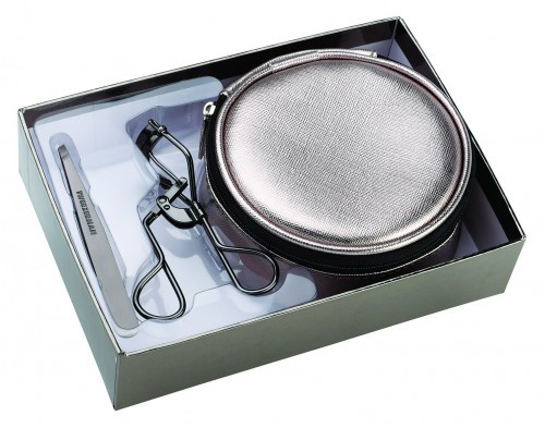 USA Seller Tweezerman 3 pc Gift set - Eye Lash Curler + Tweezer + makeup bag NIB - Picture 1 of 3