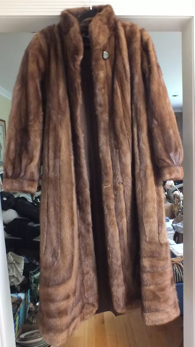 Gorgeous Mary McFadden Furs Platinum Ranch Mink Full Size Women's Coat Sz.  1X | eBay