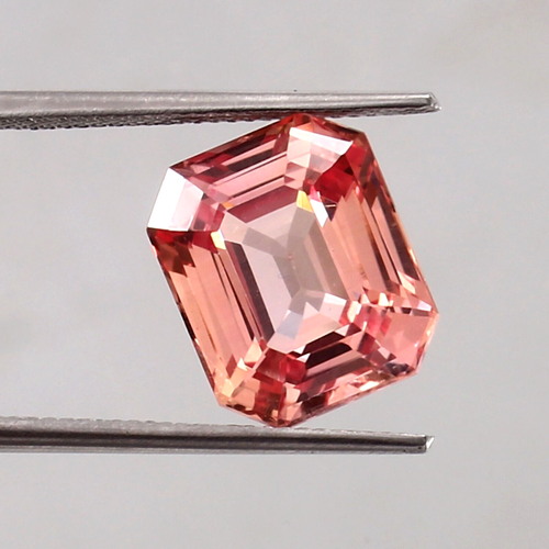 AAA+ Pietra Preziosa Taglio Radiante Naturale Ceylon Padparadscha Zaffiro Sciolto 13x11 MM - Foto 5 di 6