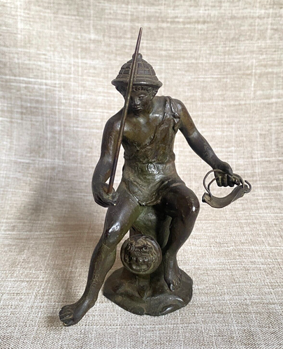 Antica statua del pescatore di Pompei Grand Tour in bronzo del 1850 circa di Chiurazzi Napoli - Foto 2 di 22