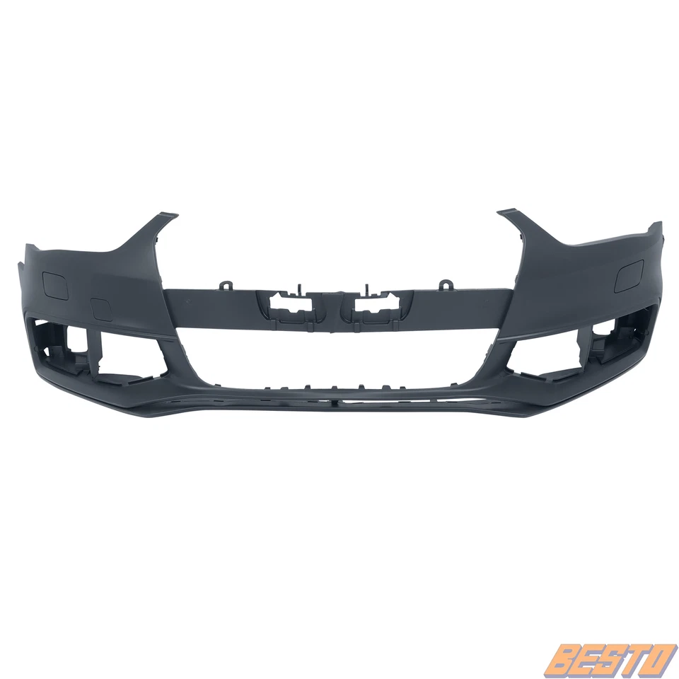 Black Plastic Front Bumper Cover For 2013 2014 2015 2016 Audi A4 S4 A4 Quattro - Изображение 3 из 4