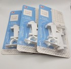 Curtain Rod Brackets, Heavy Duty Plastic, 3 Packs, NIB