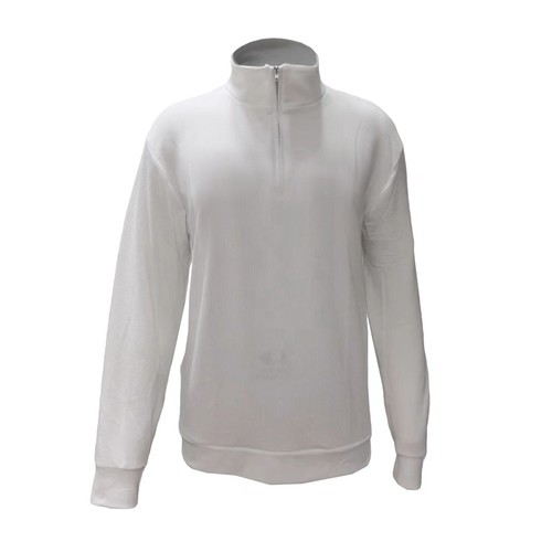 Men's Long Sleeve Quarter-Zip Fleece Sweatshirt Autumn And Winter V Neck Tops - Picture 19 of 43