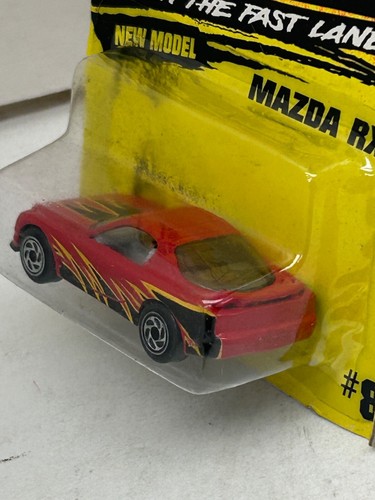 1996 MATCHBOX SUPERFAST #8 RED MAZDA RX-7 NEW ON DAMAGED CARD - Picture 13 of 13