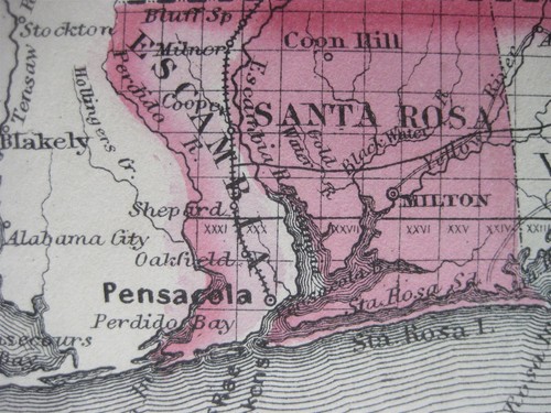 Original Hand-Colored 1863 Johnson Map FLORIDA Military Trails Forts Counties - Picture 8 of 14