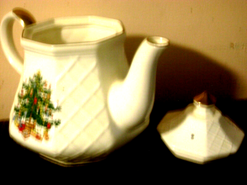 DE COLECCIÓN NAVIDAD PORCELANA TÉ adorno dorado Hecho en JAPÓN - Imagen 3 de 4