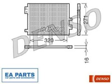 Condenser, air conditioning for PORSCHE DENSO DCN28002