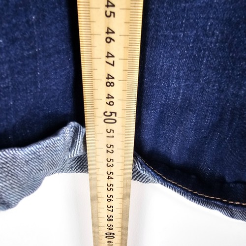 Pantalones Cortos Levi's Para Mujer 18 Azul Oscuro Denim Bermudas Puño Redondo Dobladillo Elastizados Informales - Imagen 5 de 9