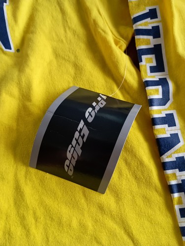 Camiseta Pro Edge Michigan Wolverines Para Hombre Amarilla Manga Larga Talla Grande - Imagen 11 de 22