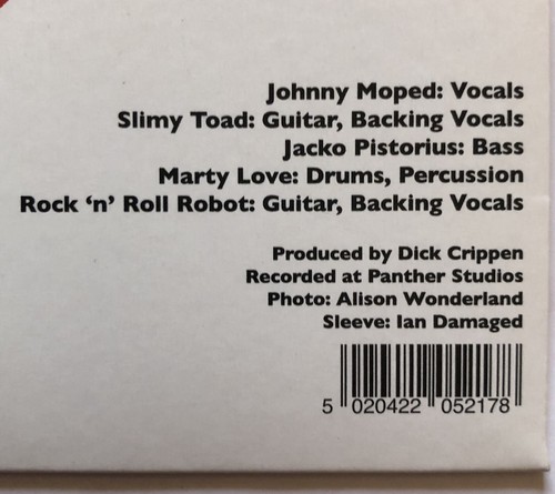 Johnny Moped Hey Belinda Red 7 Inch Vinyl Record New 5020422052178 - Imagen 3 de 3