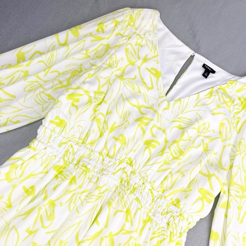 Torrid Mini White Gauze Floral Yellow Skater Dress Womens 1X 1 14 16 NEW - Picture 2 of 8