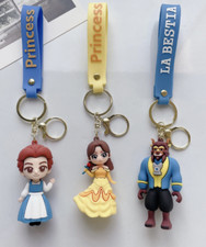 lot 20pcs cartoon princess mix cute PVC Keychain Key Chain Girls Keyring gifts