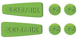Seizmik Pursuit Side Mirror Accent Color Weather Seal Caps - Green - 56-18076