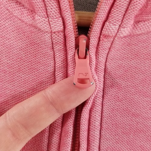 Vineyard Vines Pullover Medium Pink Saltwater 1/4 Zip Pique Knit Pima Cotton - Picture 6 of 14