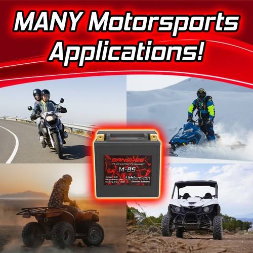 Banshee YTX14-BS Lifepo4 Battery for Harley Davidson VRSCR Street Rod 12V 380CA - Picture 6 of 9