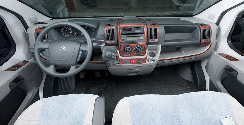 Cockpit Dekor für FIAT DUCATO-CITROEN JUMPER Bj.ab 2006 Wurzelholz Look 25 tlg. - Bild 3 von 4