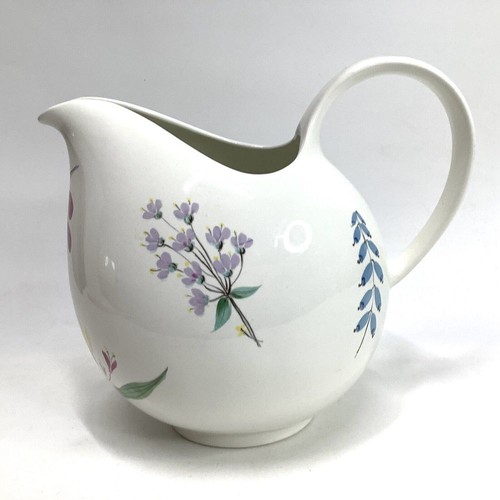 Hallcraft Eva Zeisel Floral Bouquet  Pitcher Jug MCM Porcelain Collectible - Picture 6 of 7