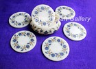Marble Coaster set semi precious stone lapis Inlay Handmade Home Decor