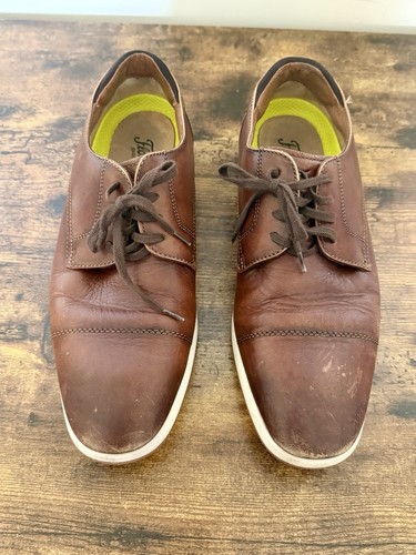 Florsheim Transit Cap Toe Oxfords Mens Size 9.5 Cognac  - Picture 2 of 9