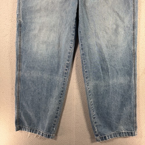 Vintage Arizona Carpenter Jeans Mens 33x32 Blue Lightwash Straight Leg Baggy - Picture 4 of 16