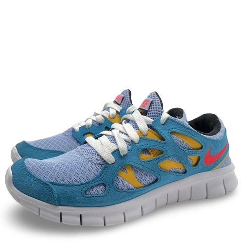 Nike Free Run 2.0 Sneakers da donna Cyber Teal Bright Crimson 537732-405 taglia 7,5 - Foto 4 di 10