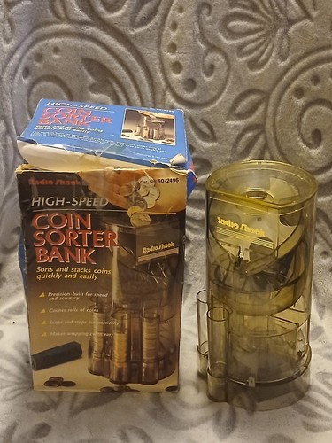 BANCO CLASIFICADOR DE MONEDAS RADIO SHACK 60-2496 VINTAGE FUNCIONA MUY BIEN USADO! RARO! - Imagen 1 de 22