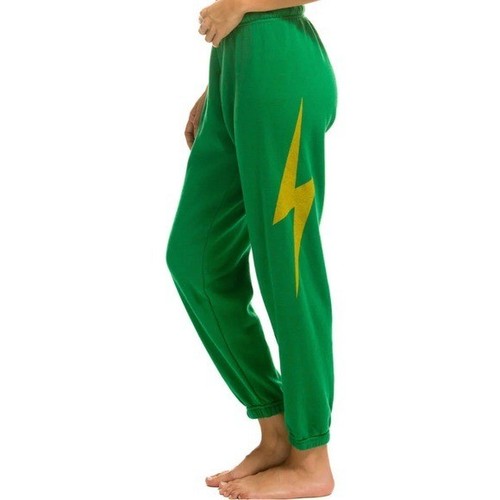 AVIATOR NATION Bolt Sweatpants Girls 8 Bolt Kelly Green